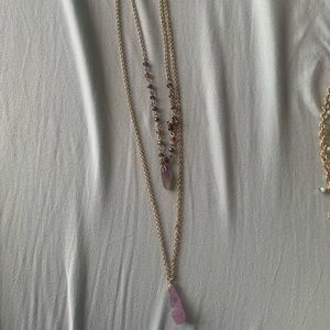 Purple pendant necklace
